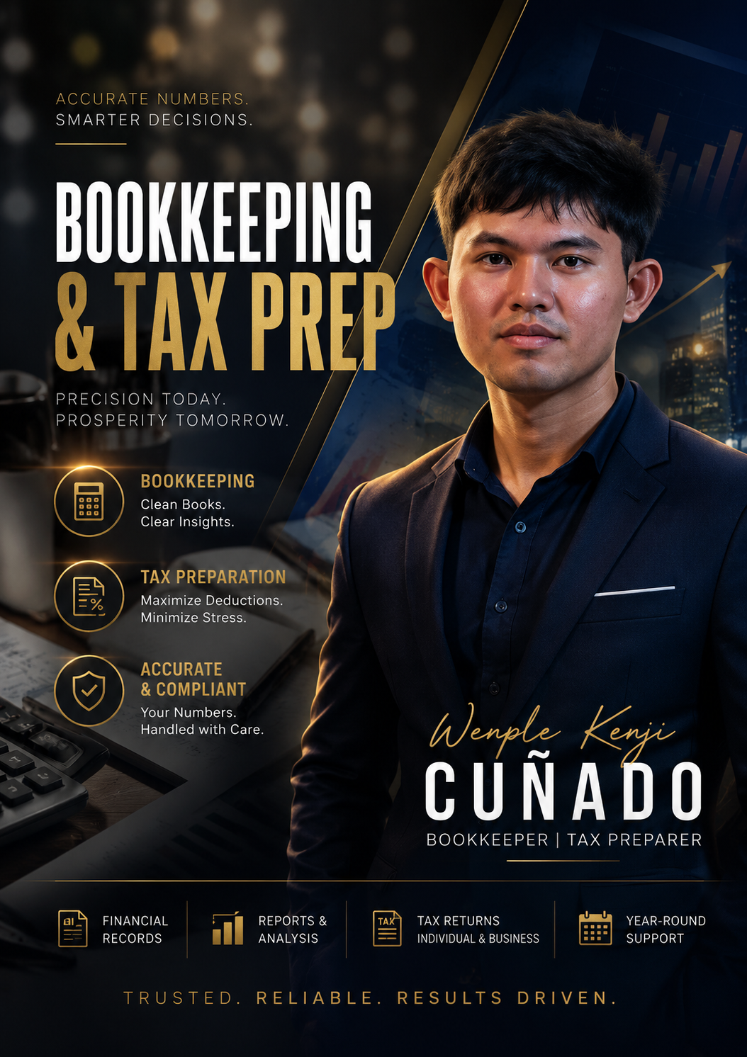 Bookkeeping & Tax Prep Poster